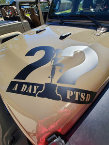 2 A Day PTSD Awareness Hood Decal!