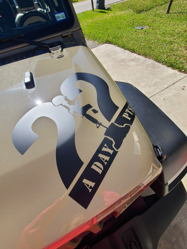 2 A Day PTSD Awareness Hood Decal!