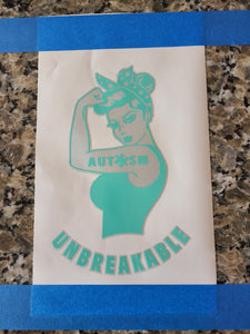 Unbreakable Autism Mom Decal!