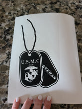 Load image into Gallery viewer, USMC Dog Tag Decal!