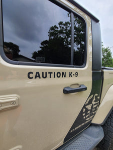 "Caution K-9" Decal Set!