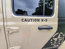 Load image into Gallery viewer, &quot;Caution K-9&quot; Decal Set!