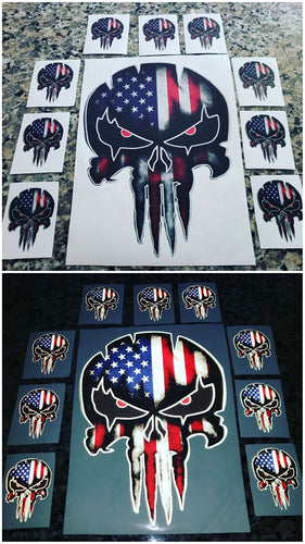 American Flag punisher skull decal!