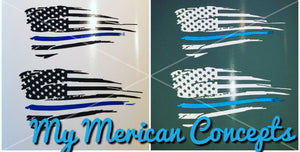 Police Edition Distressed flags!