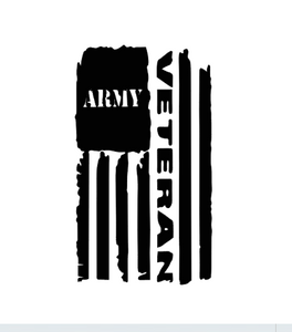 "Army Veteran" Flag Decal!