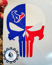 Load image into Gallery viewer, Texans Punisher Skull Decal