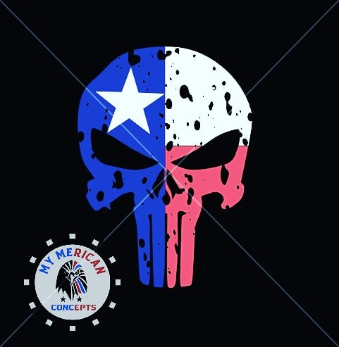 Punisher Skull- Texas Flag Edition!