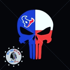 Texans Punisher Skull Decal