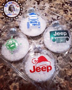 Jeep Ornaments- 4 pack