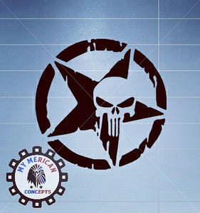 Punisher Skull Reflective Decal- Texas Edition