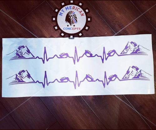 My Heart Beats Jeep- Decal Set!