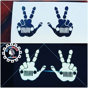2-Finger Jeep Wave Set- Jeep Grill Edition!