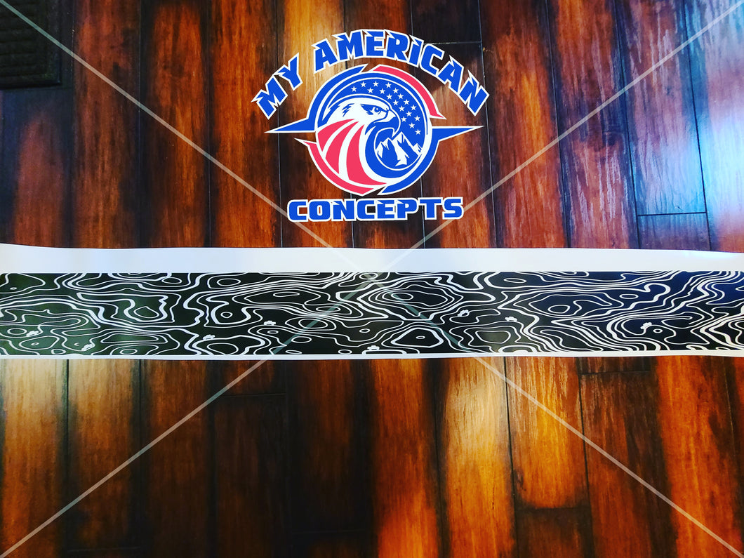 Topographical Map Windshield Banner!