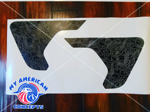 JT/JL Topographical Map Fender decals