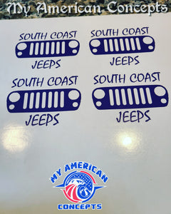 South Coast Jeeps Logo Decal Set!