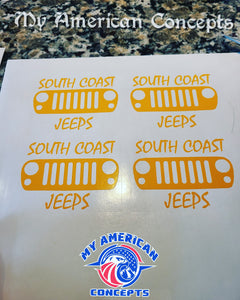 South Coast Jeeps Logo Decal Set!