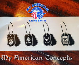 Army Dog Tag Decal!