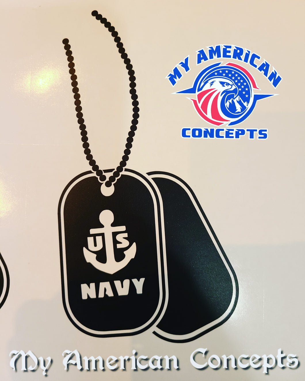 Navy Dog Tag Decal!