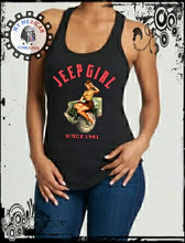 Load image into Gallery viewer, Jeep Girl Tank- Vintage Pin-up girl edition!