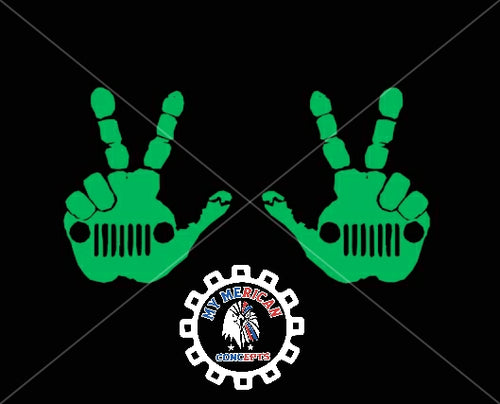 2-Finger Jeep Wave Set- Jeep Grill Edition!