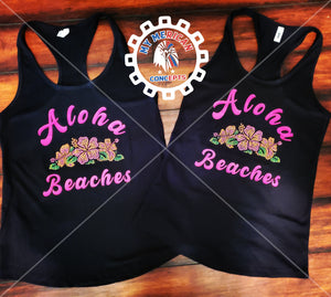 Aloha Beaches Rhinestone- Tank!!