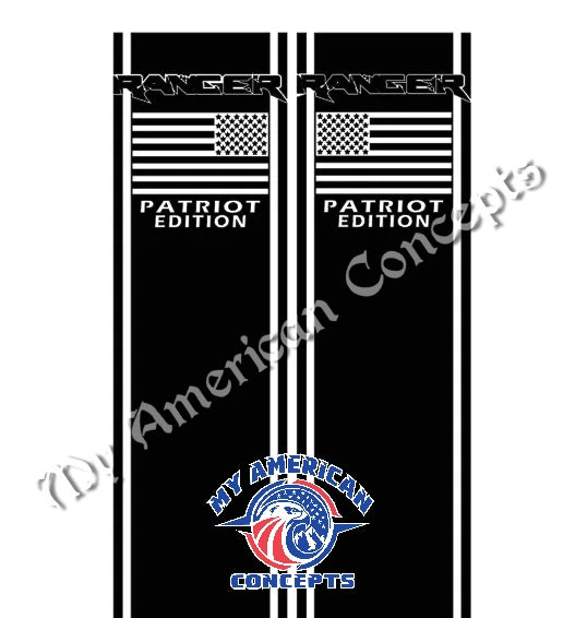 Ford Ranger Bedside Stripes- Patriotic Edition!