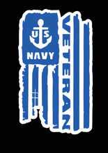 Load image into Gallery viewer, Navy Veteran Flag Decal