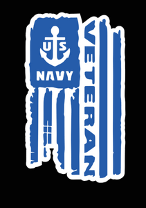 Navy Veteran Flag Decal