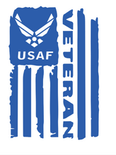 Load image into Gallery viewer, USAF Veteran Flag Decal