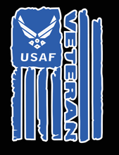 Load image into Gallery viewer, USAF Veteran Flag Decal