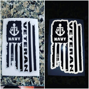 Navy Veteran Flag Decal